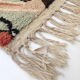 Moroccan Berber boujaad ecru carpet with colorful patterns 303x197cm