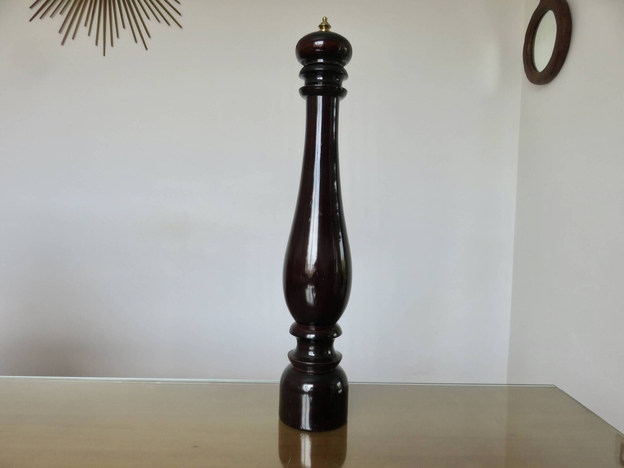 Xxl pepper mill by "chiaruzi" "cc" florence, italy, lacquered wood, 1970