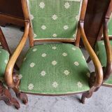 Set of 4 Empire style armchairs with cross