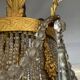 Large 19th century Empire Montgolfière chandelier in bronze and crystal