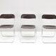 Plia folding chairs by Giancarlo Piretti to Castelli Italy 60s