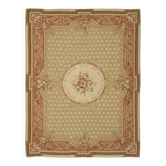 Handmade European Vintage Aubusson Kilim 272 cm x 348 cm