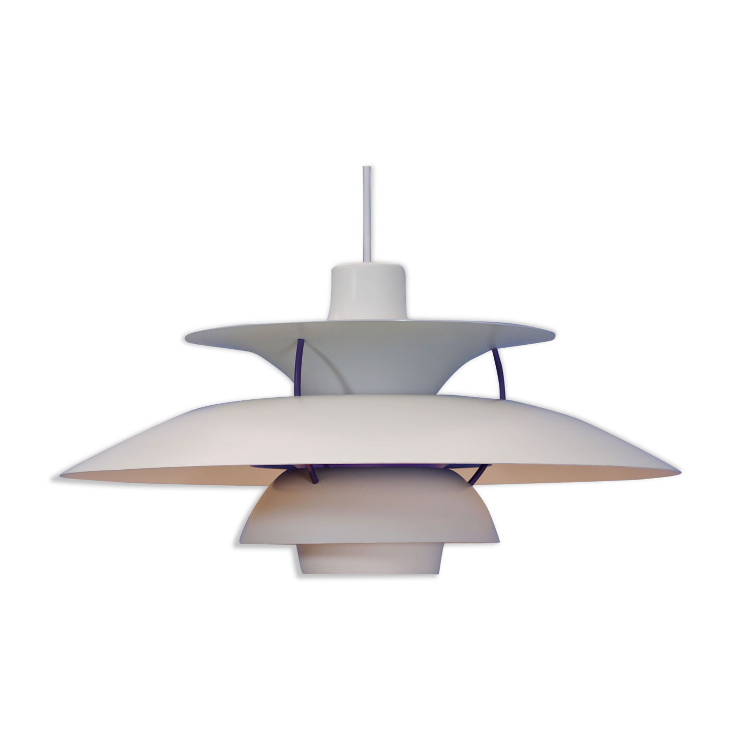 Danish PH5 pendant in white by Poul Henningsen for Louis Poulsen, 1970s