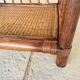 Vintage bamboo and wicker bedside table with 2 shelves, circa 1970