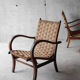 Pair of Vroom & Dreesman braided rope chairs, Netherlands, 1960s
