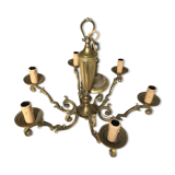 Lustre en laiton massif 6 bras