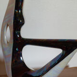 Large Verceram lamp in pearled and irired ceramic
