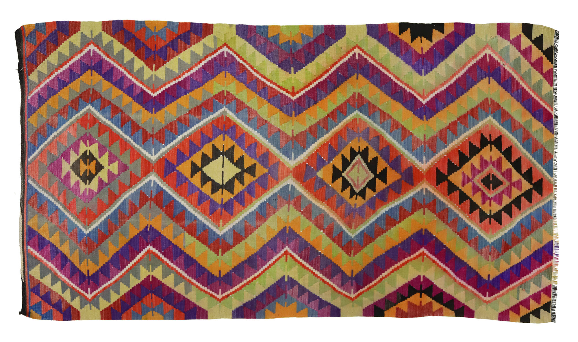 Anatolian handmade kilim rug 280 cm x 189 cm