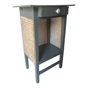 table de chevet en cannage