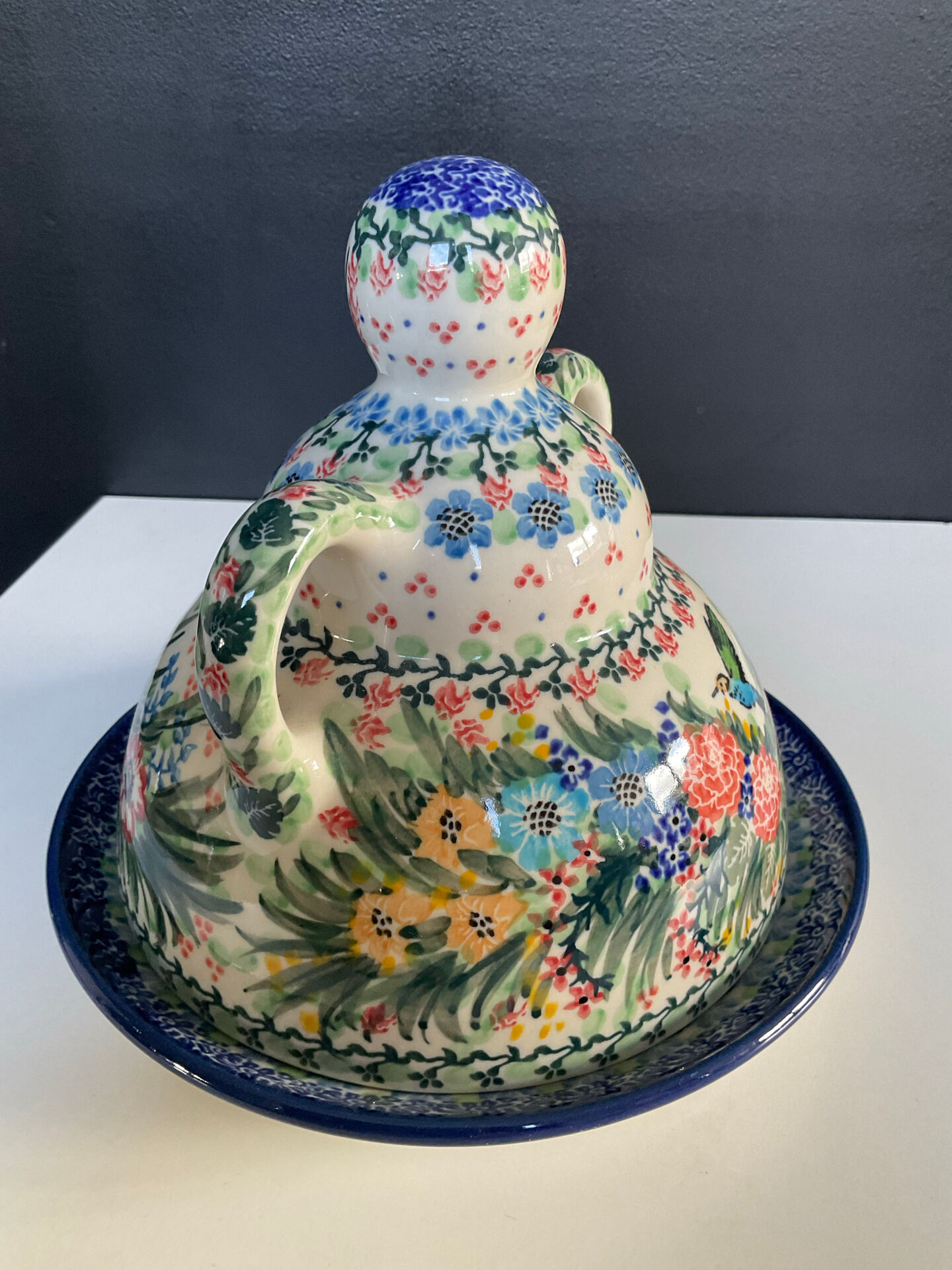 Cloche dish by Teresa Liana in glazed ceramic Poland