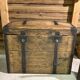 Renovated old wooden trunk – storage box / vintage decor