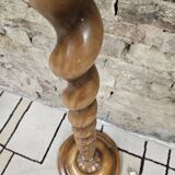 Art Deco turned wood floor lamp 1960