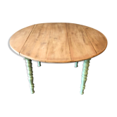 Table de ferme ronde à rabats