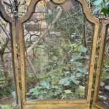 Antique brass fireplace screen