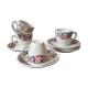 Art Deco coffee cups with rose decorations