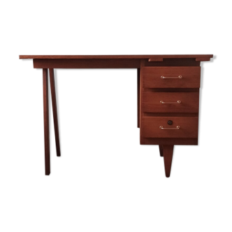Bureau vintage avec tiroirs de rangements en bois