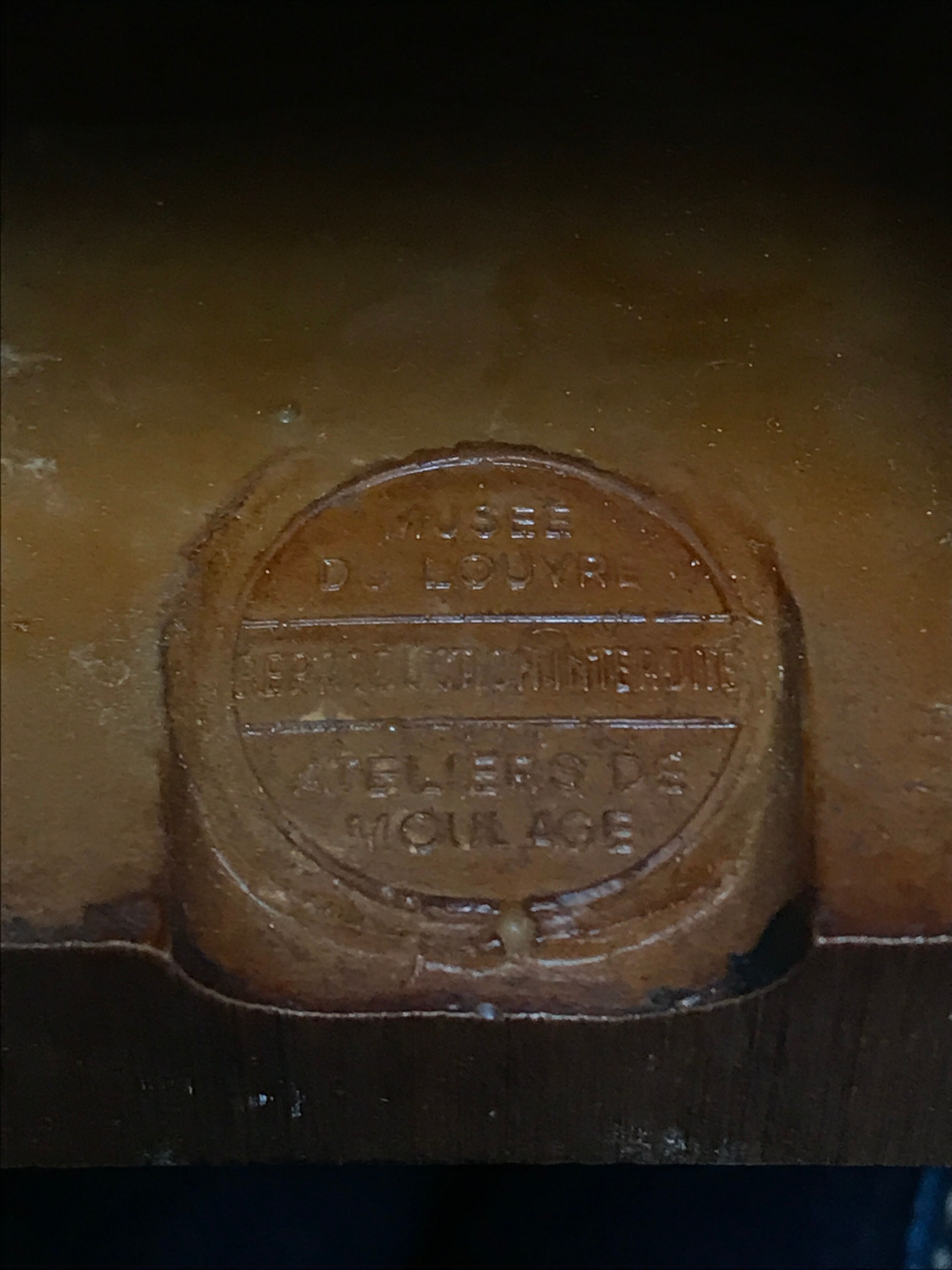 Bust angel head Louvre Museum