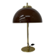 Vintage Mushroom table lamp with gold metal base , 1970s