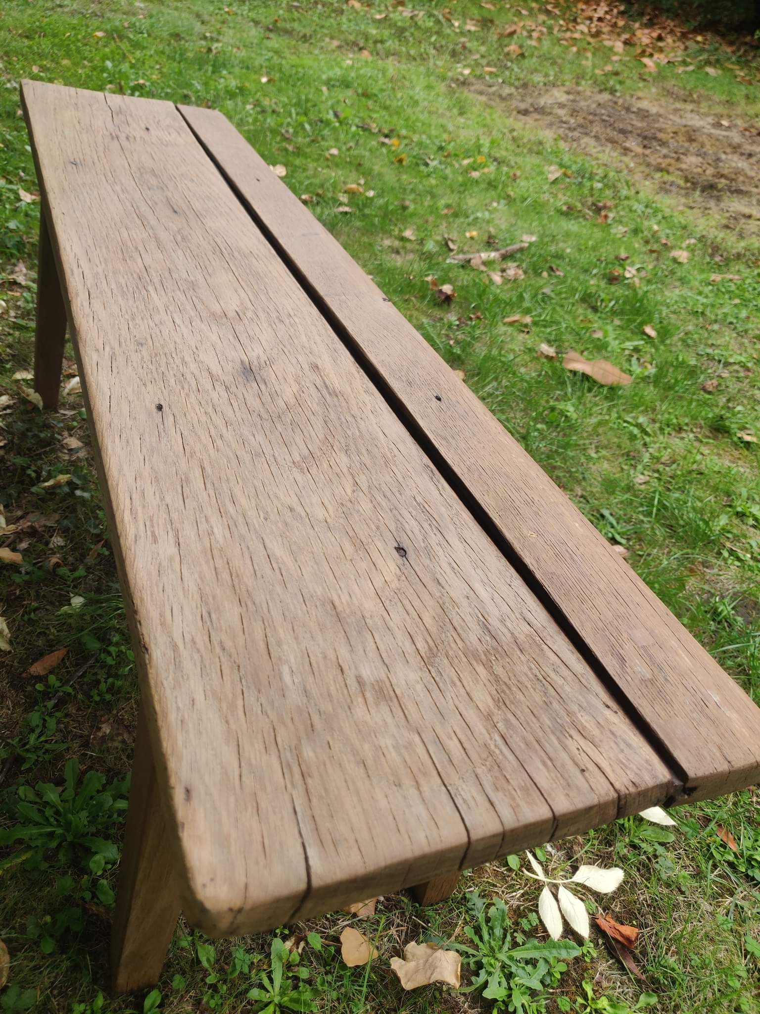 Antique oak bench