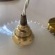 Vintage scalloped opaline glass and gold-tone metal pendant light