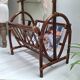 1970s rattan magazine rack