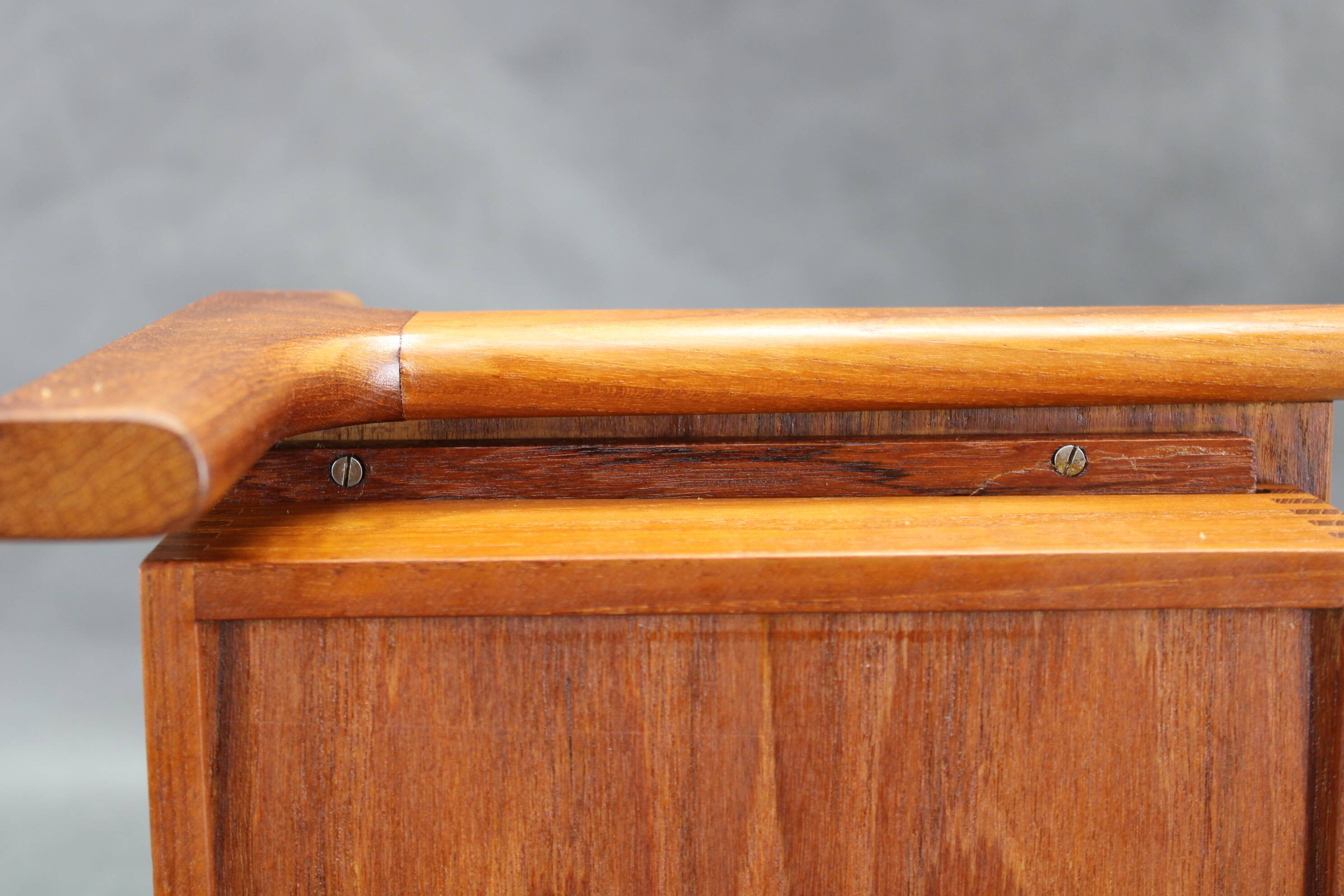 1950s pair of rare Borge Mogensen teak floating night stands by Dyrlund Denmark