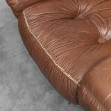 COPPIA DI POLTRONE VINTAGE IN PELLE MARRONE ANNI ’70 MODERNARIATO