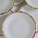 Set of 10 porcelain dessert plates