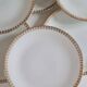 Set of 10 porcelain dessert plates
