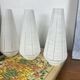 Set of 4 antique white glass tulips for wall lamp chandelier.