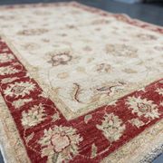 Traditional Living Room Rug, Cream Red Floral Oriental Carpet 119x175cm