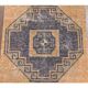 1960s Orange Geometric Turkish Hand-Knotted Runner Rug 77x345