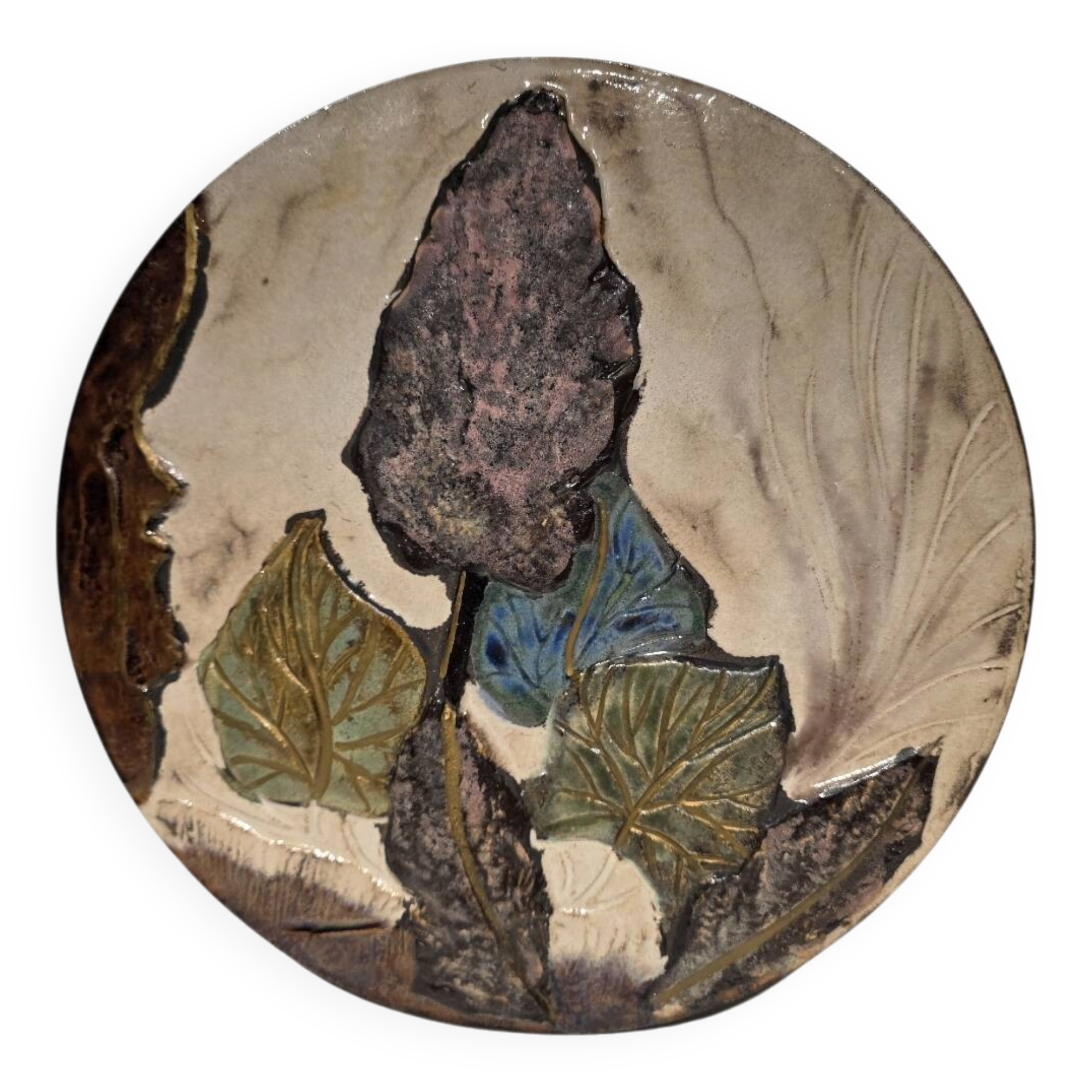 Wall Plate Ruscha Ceramic Germany 3D 36 cm