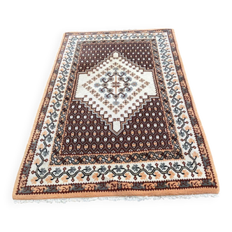 Tunisian Kairouan rug in knotted, handwoven wool, 153x255