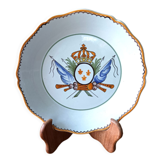 Géo Martel plate with royal coat of arms