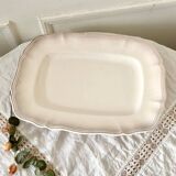 Rectangular ivory-colored serving dish Sarreguemines Chambord model