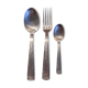Silver metal cutlery set