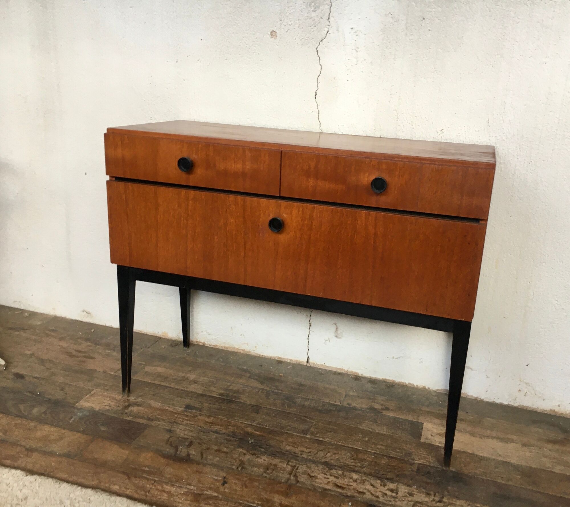 Enfilade kama / meuble tv / hifi commode vintage - teck - 50/60 - legrand design