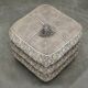 1930s Czech Art Deco Walnut Upholstered Footstool Ottoman