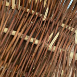 Small handmade basket made of hazel wood.