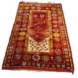 Antique turkish handmade rug, wool rug, anatolian  rug, 144 x 95 cm