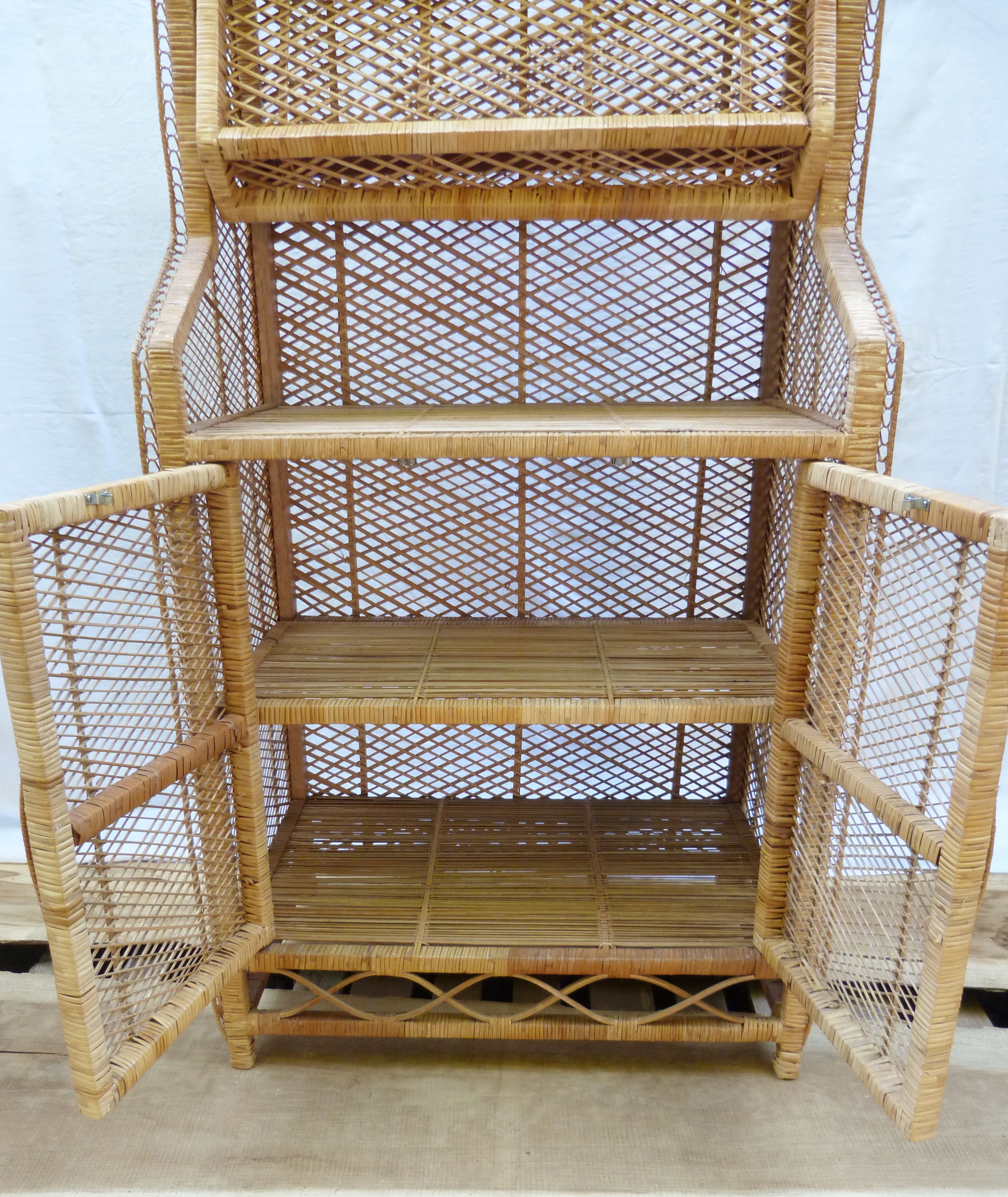 Rattan bookcase