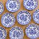 11 antique plates signed Lunéville, English Style collection