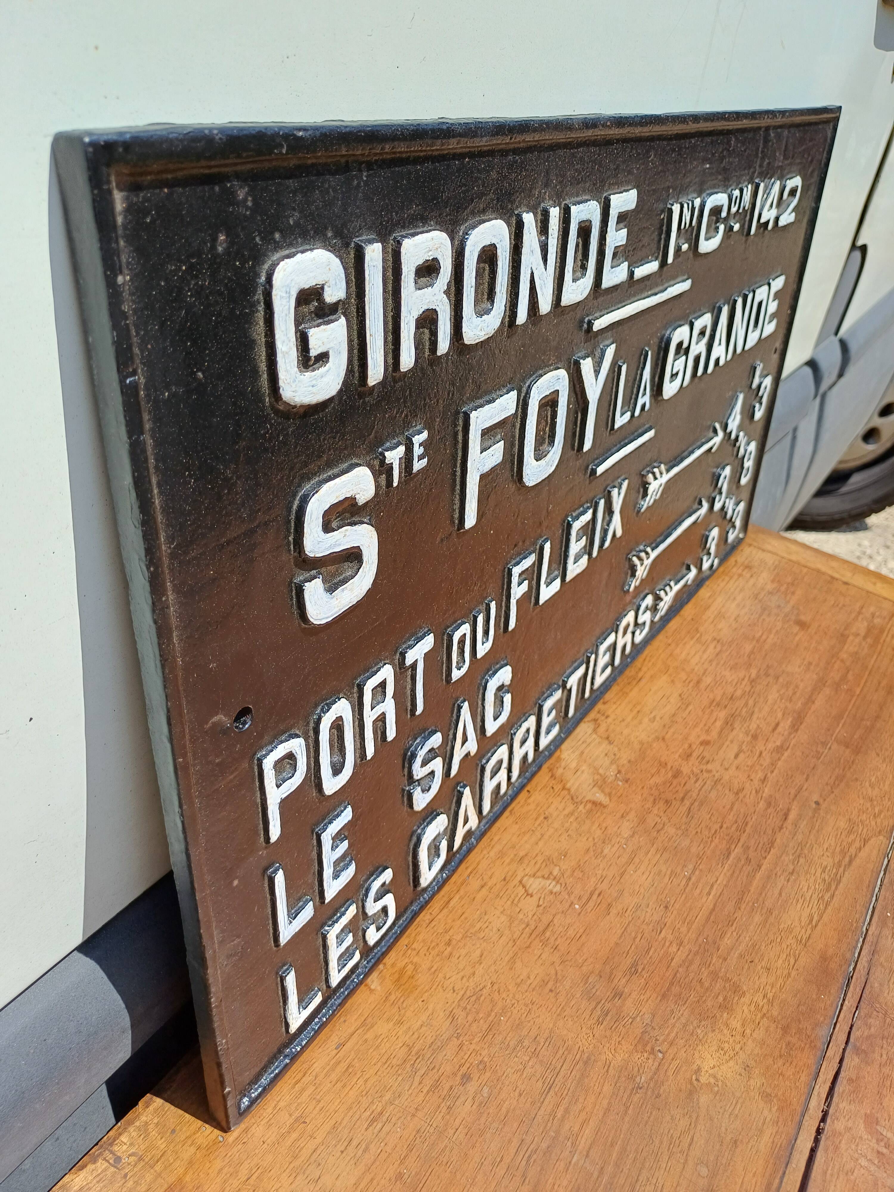 Sncf 19th cast iron plate