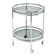 Vintage side table or serving table. Chrome metal and glass - Spain, 70s.