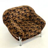 Vintage Italian lounge chairs with tubular frame