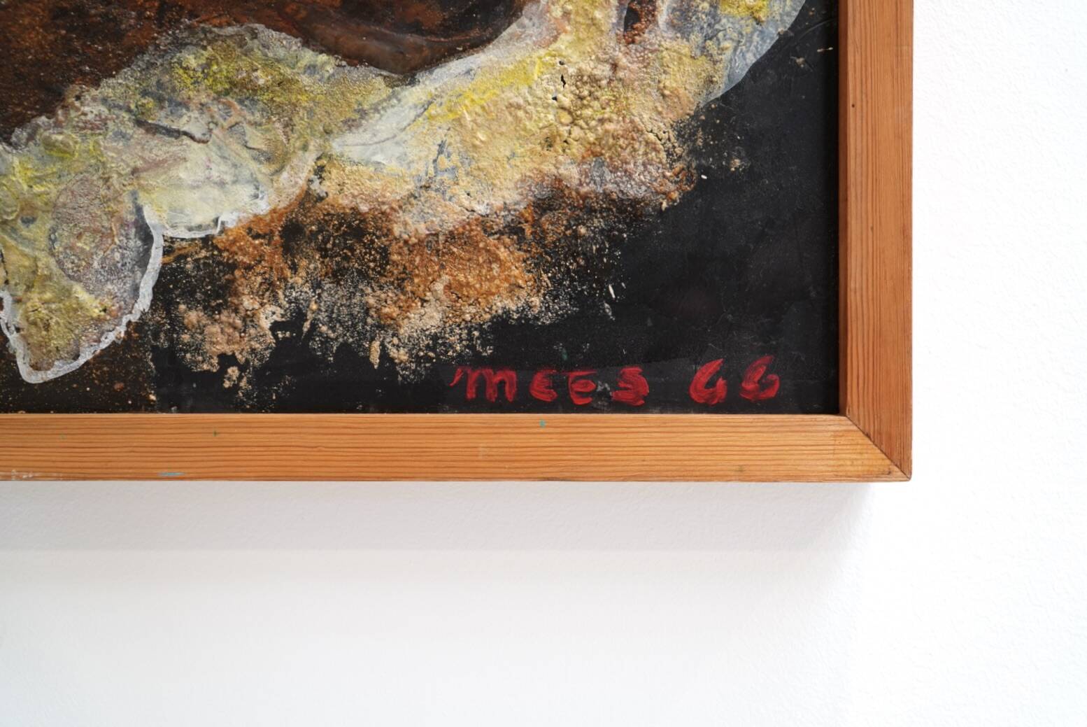 Jozef Mees, Large Abstract Oil on Board 1966