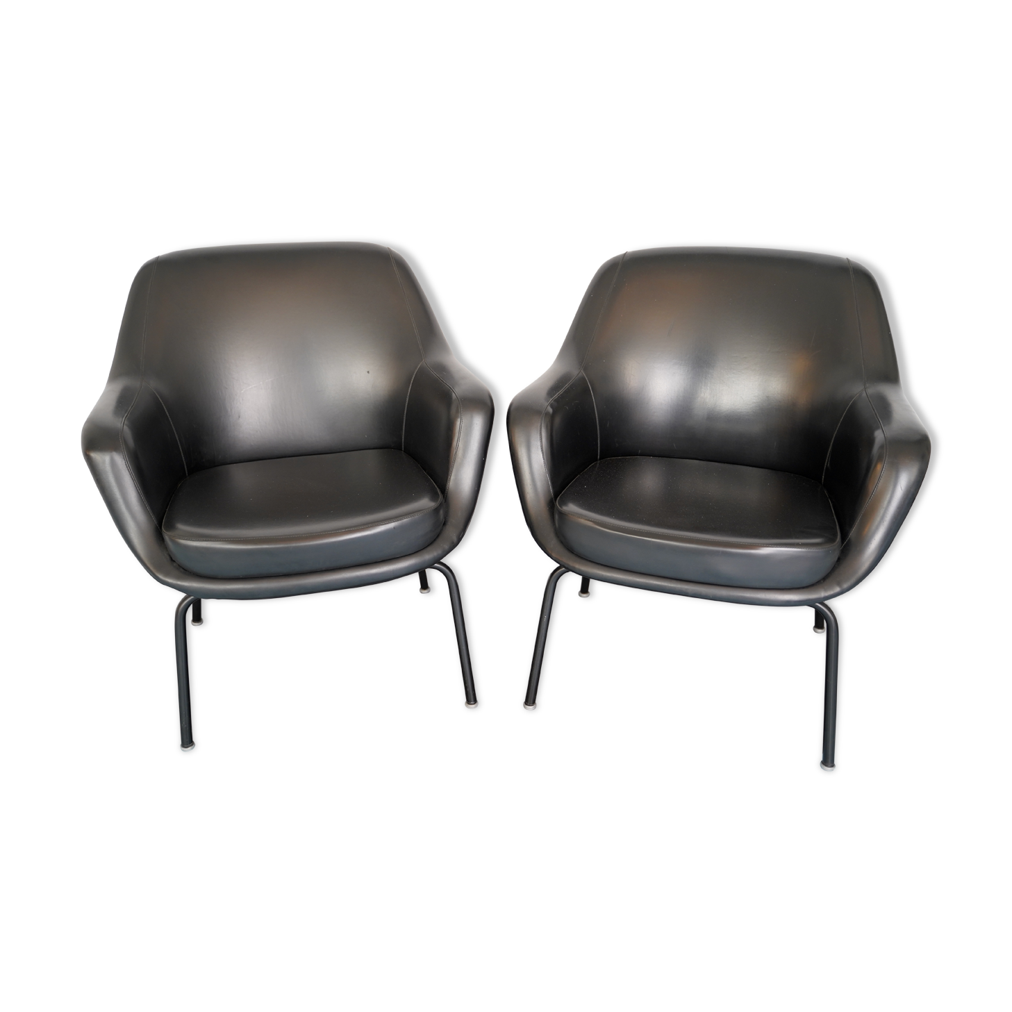 Pair of Olli Mannermaa Armchairs by Cassina, Italy, 1960s