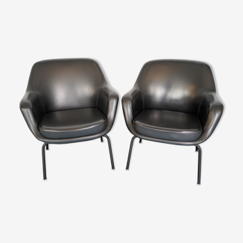 Pair of Olli Mannermaa Armchairs by Cassina, Italy, 1960s