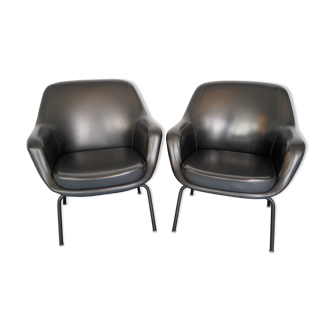 Pair of Olli Mannermaa Armchairs by Cassina, Italy, 1960s